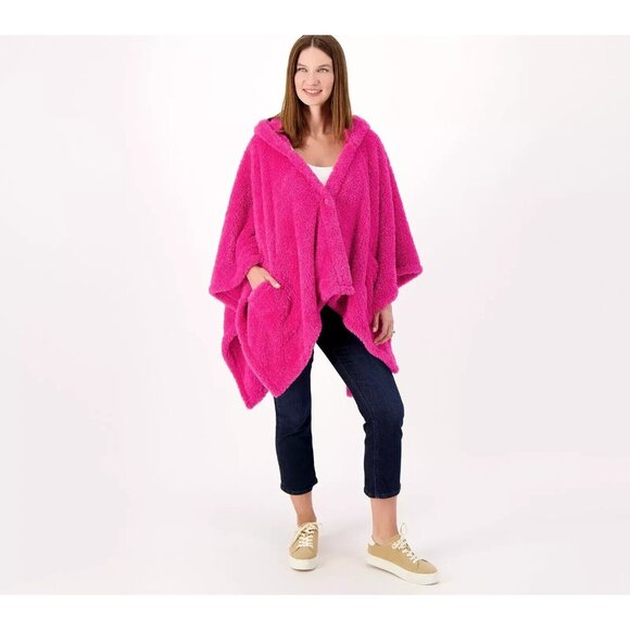 BumbleBella by Jill Martin Women Wrap ~ Hooded One Size Pink A605344 - Picture 1 of 8